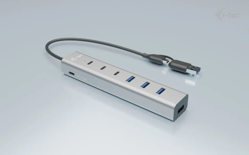 i-tec USB-C/USB-A Charging Metal HUB 7 port (3x USB-C, 4x USB-A) – Bild 3
