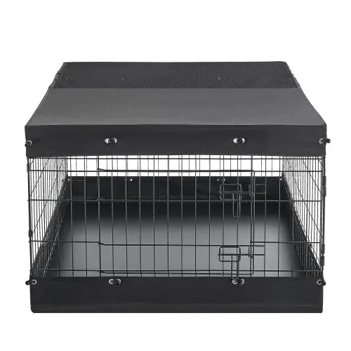 VEVOR Welpenauslauf Welpenlaufstall Metall 61cm 4-tlg. Deckel & Bodenmatte, Spielplatz für Kleine Hunde Katzen & Andere Kleintiere Faltbar Durch die Verschiedenen Formen Vielfältig Einsetzbar – Bild 9