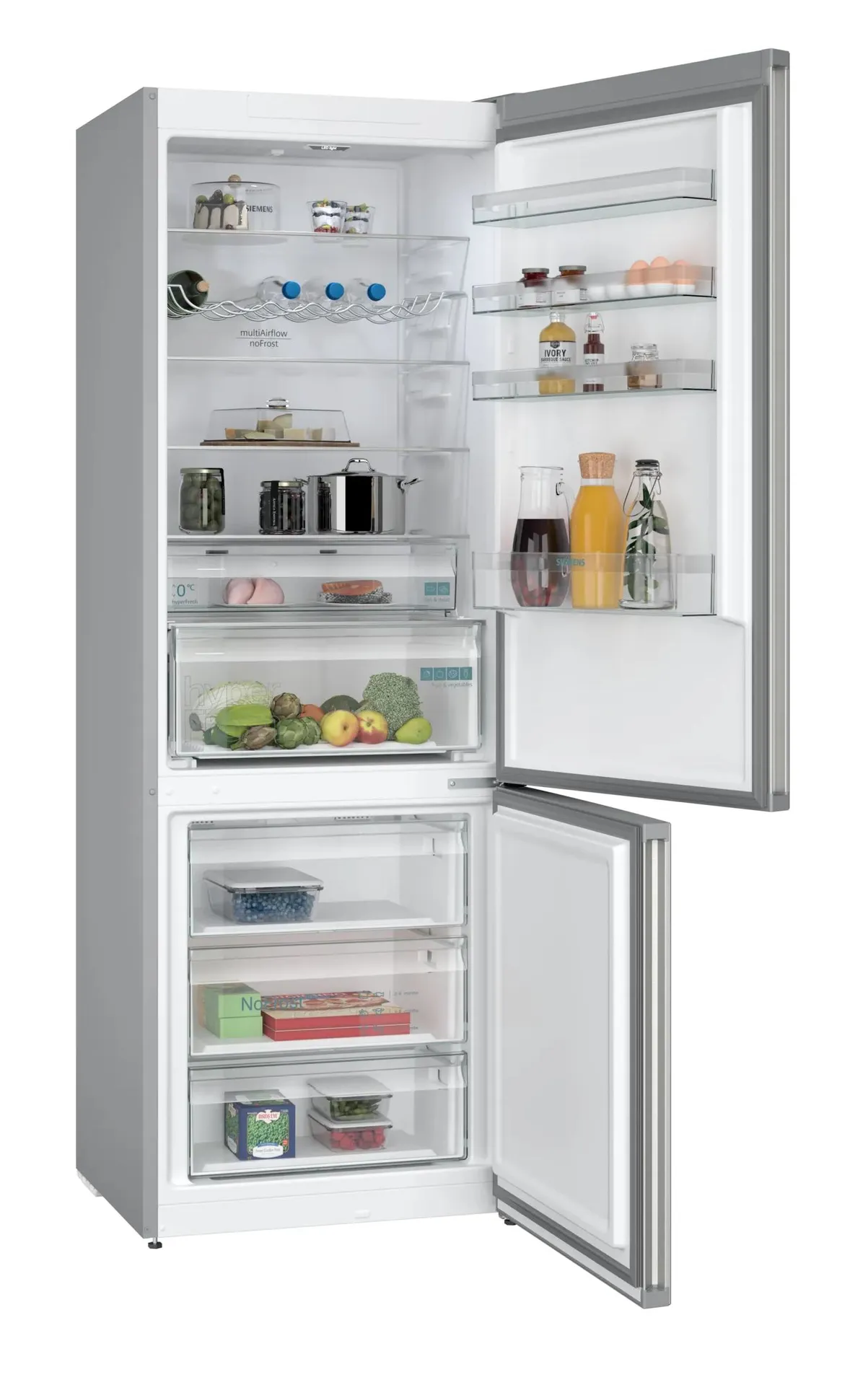 Siemens iQ300 KG49NXIBF Kühl- und Gefrierkombination Freistehend 440 l Edelstahl – Bild 2