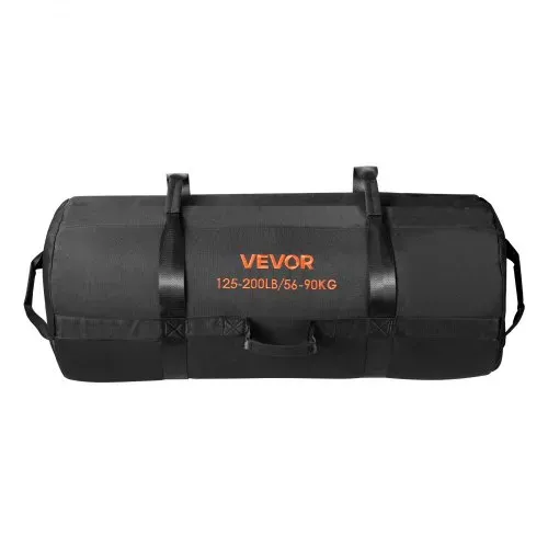 VEVOR Workout-Sandsack, strapazierfähige Powerbags Sandsack-Trainingstasche mit Griffen, einstellbar 56-90 kg für Fitness-Krafttraining, Cross-Training, Fitnessstudio-Übungen, Schwarz (ungefüllt) – Bild 10
