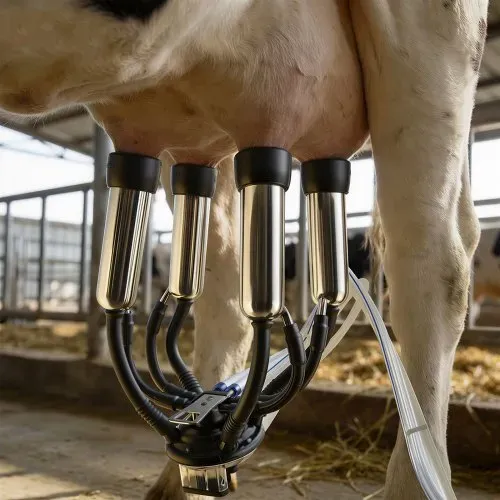 VEVOR Elektrische Melkmaschine, 25-L-Eimer aus Edelstahl 304, Lebensmittelechte Zitzengummis & Silikonschlauch, Starke Saugkraft, Vakuumpulsation, elektrische Melkausrüstung mit Rädern für Kühe – Bild 7