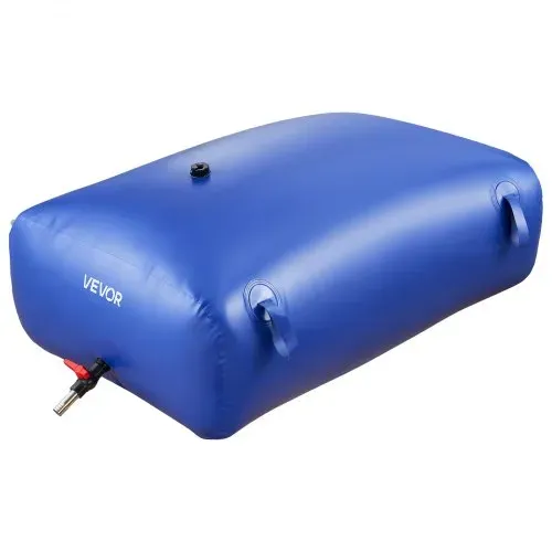 VEVOR Wasserspeicherblase, 330 L Wassersack mit Wasserhahn, Faltbarer & Tragbarer Wasserbeutel aus 1000D PVC, Wasserspeicher für Bewässerungssystem, Trockenheitsresistenz & Katastrophenfälle, Blau – Bild 10