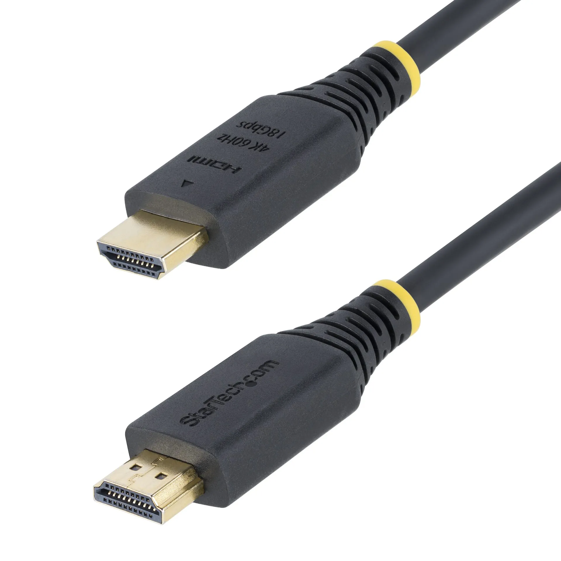 StarTech.com 50cm Premium Zertifiziertes High Speed HDMI Kabel, 4K 60Hz/1440p 144Hz, HDR10/HDCP 2.2/ARC, 18Gbps, Kurzes UHD HDMI 2.0 Arc Kabel für Fernseher/Monitor/PC/Laptop/Projektor – Bild 2