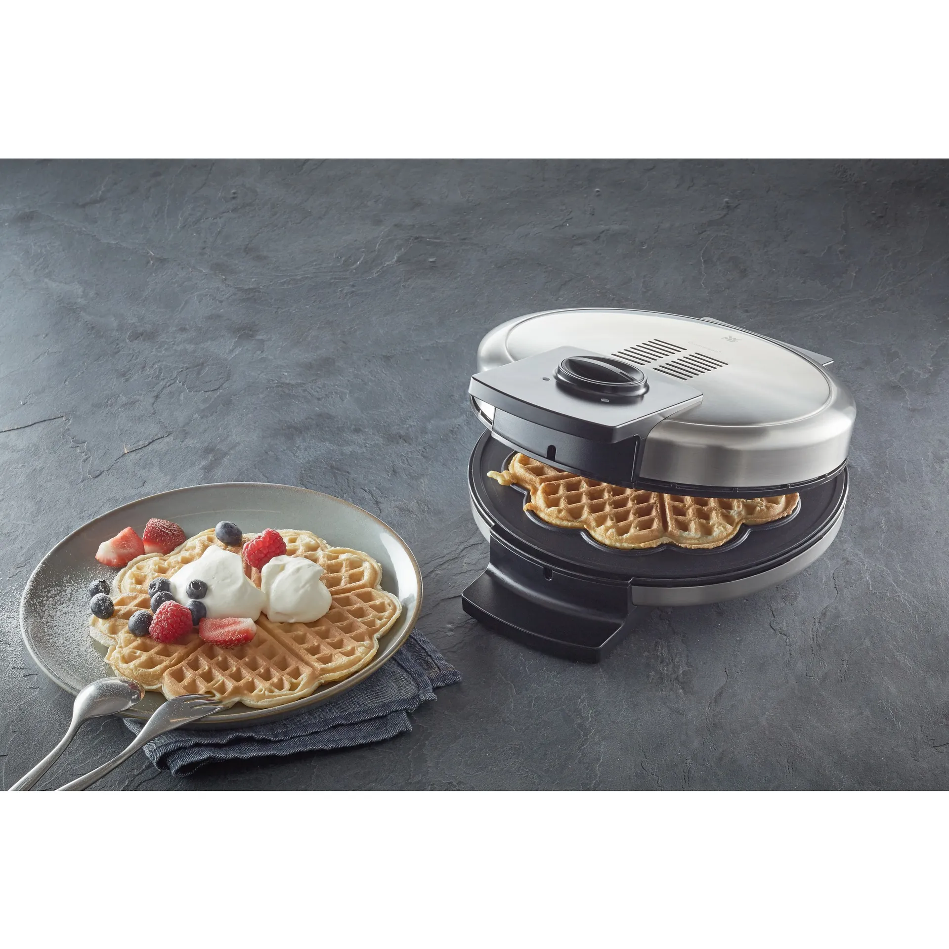WMF Lono 04.1521.0011 Waffeleisen 5 Waffel(n) 900 W Schwarz, Chrom – Bild 6