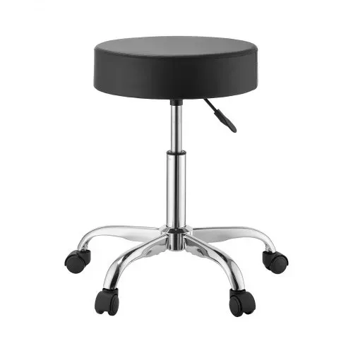 VEVOR Rollhocker 226,8 kg, Bürohocker mit PU-Rolle, Drehhocker Höhenverstellbar, Ergonomischer Sitz aus PU-Leder mit Dicker Polsterung, 360° Drehbar, für Salon, Klinik & Arztpraxis, 2er-Set – Bild 10