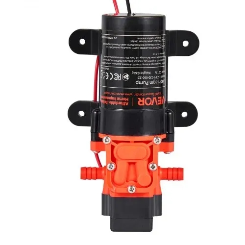 VEVOR Membranpumpe, 12 V DC, 4,5 L/min, selbstansaugende 2-Kammer-Membranwasserpumpe mit 2 Schlauchschellen, 5,5 bar max. Druck, leiser Betrieb, für Wohnmobil, Wohnwagen, Boot, Gartenbewässerung – Bild 10