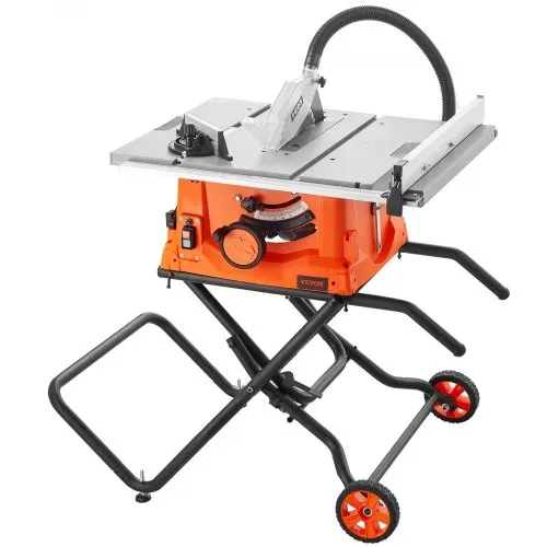VEVOR Tischkreissäge 1800W, Tischsäge Ø254mm 4800U/min, 85mm bei 90° Querschnitt 55mm bei 45° Schrägschnitt, Winkelanschlag -60˚/60˚, Ideal für Schneiden von Holz und DIY-Holzbearbeitungsprojekte – Bild 8