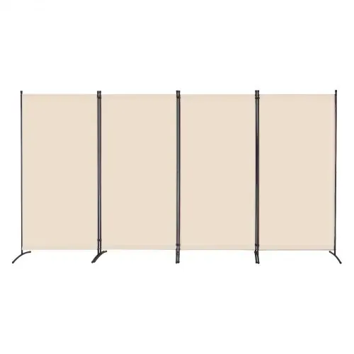 VEVOR Raumteiler 4 Paneele Paravent 3464 x 1840 x 520 mm, faltbarer Sichtschutz & tragbarer Trennwandteiler zur Raumtrennung, freistehende Raumteiler für Büro Schlafzimmer Arbeitszimmer, Beige – Bild 10