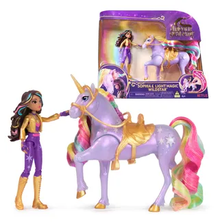 Unicorn Academy – Sophia und Licht-Magie Wildstar Set, ca. 12 cm Originalfiguren zur Netflix Serie, mit Mähne, Schweif sowie magischer Leuchtfunktion und Regenbogensternen, ab 4 Jahren Unicorn Academy – Sophia und Licht-Magie Wildstar Set, ca. 12 cm Originalfiguren zur Netflix Serie, mit Mähne, Schweif sowie magischer Leuchtfunktion und Regenbogensternen, ab 4 Jahren