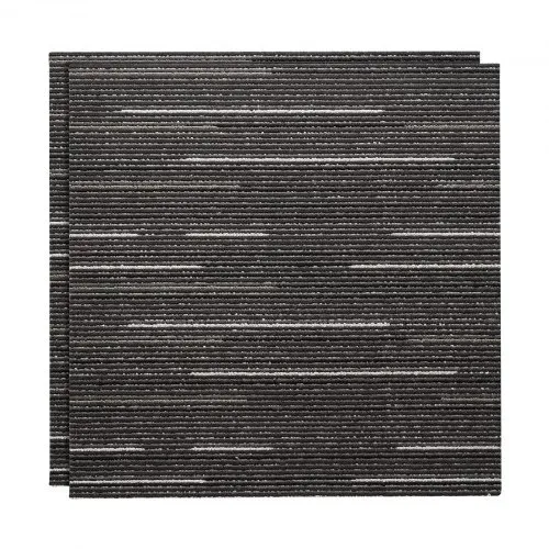 VEVOR Teppichfliesen 609,6 x 609,6 x 6 mm, 24er-Pack, modularer Teppichboden mit Fläche von 9 m², Teppich Bodenbelag, wiederverwendbar, einfacher DIY-Austausch für Wohnzimmer und Büro, Grau – Bild 8