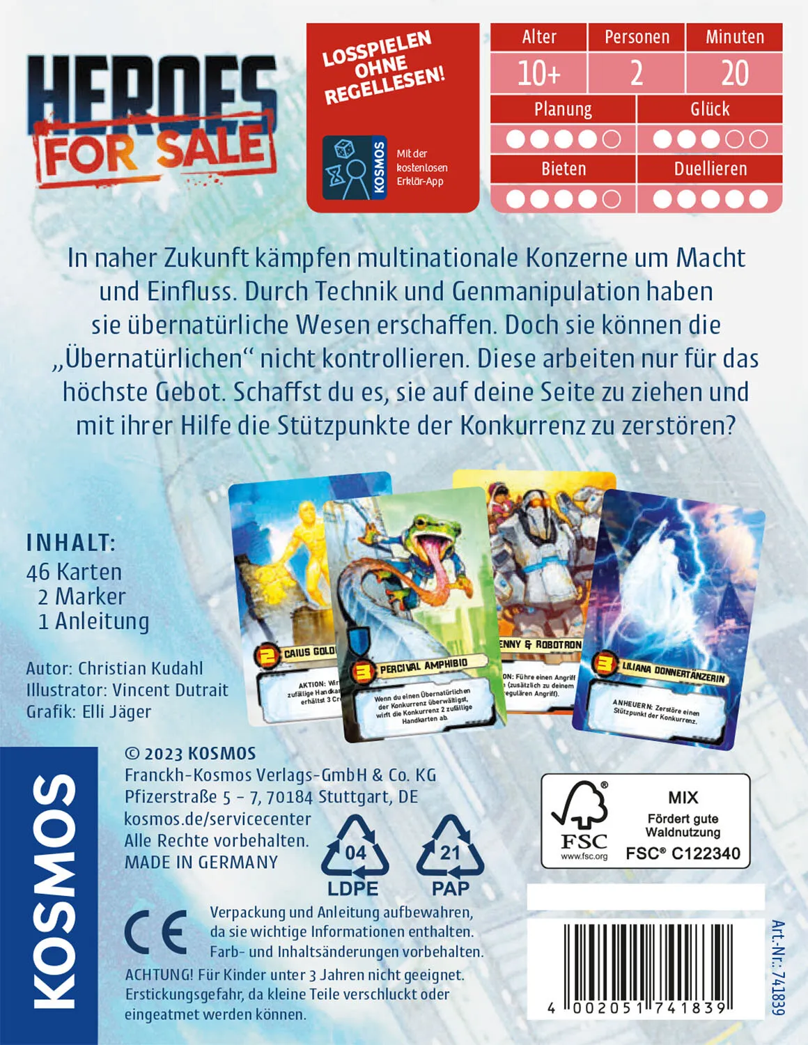 Kosmos Kartenspiel Heroes For Sale – Bild 2
