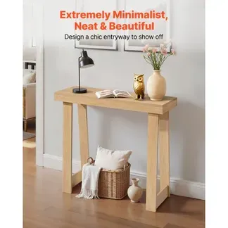 VEVOR Konsolentisch Eingangtisch hinter dem Sofa (91,5 x 30,5 x 81 cm / L x B x H), rechteckiger Beistelltisch aus Mehrschichtplatte für Flur Schlafzimmer Wohnzimmer Foyer, Flurtisch Naturholz modern VEVOR Konsolentisch Eingangtisch hinter dem Sofa (91,5 x 30,5 x 81 cm / L x B x H), rechteckiger Beistelltisch aus Mehrschichtplatte für Flur Schlafzimmer Wohnzimmer Foyer, Flurtisch Naturholz modern