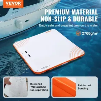 VEVOR Aufblasbares Schwimmdock, 3,04 x 3,04 m, Dockplattform, rutschfeste Wasserschwimmdockmatte mit tragbarer Tragetasche und abnehmbarer Leiter, schwimmende Plattform-Inselfloß für Pool, Strand VEVOR Aufblasbares Schwimmdock, 3,04 x 3,04 m, Dockplattform, rutschfeste Wasserschwimmdockmatte mit tragbarer Tragetasche und abnehmbarer Leiter, schwimmende Plattform-Inselfloß für Pool, Strand