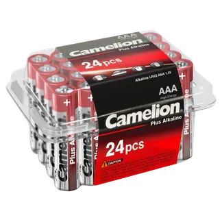 Micro-Batterie CAMELION Plus Alkaline, 1,5 V, Typ AAA/LR03, 24er-Haushaltspack Micro-Batterie CAMELION Plus Alkaline, 1,5 V, Typ AAA/LR03, 24er-Haushaltspack