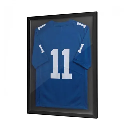VEVOR Trikotrahmen 60 x 80 cm, Holz-Trikot-Bildrahmen mit PC-Platte und 98 % UV-Schutz, Objektrahmen mit Aufhänger, Trikotvitrine für Baseball-, Basketball-, Football- und Hockeytrikots, Schwarz – Bild 8