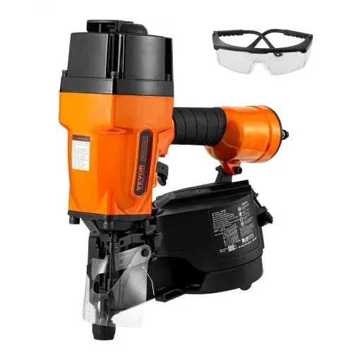 VEVOR Coil-Rahmennagler MCN90, 1-3/4" bis 3-1/2" 15-Grad-pneumatischer Rahmennagler mit werkzeugloser Tiefeneinstellung, 90-120PSI Luft-Coil-Nagler für Rahmen, Wandböden und Wandmontage – Bild 8