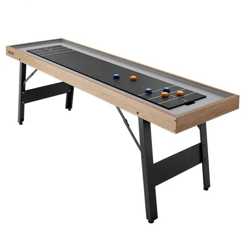 VEVOR Shuffleboard-Tisch 2,1 m mit 8 Pucks Tischcurling-Spiel 2 in 1 Tragbar, Glatte Spielfläche für Flüssiges und Schnelles Puckspiel, Klappbare Beine für das Familien-Spielzimmer zu Hause – Bild 10