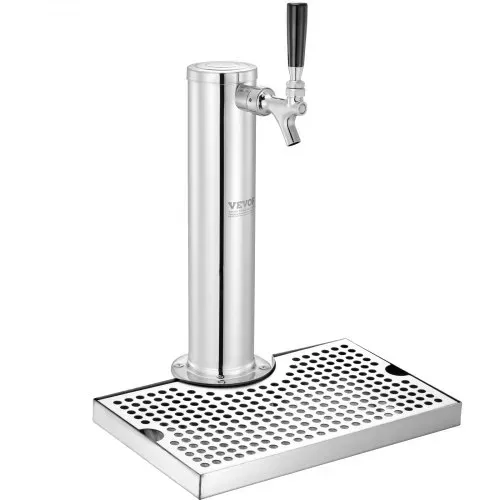 VEVOR Bierturm-Satz, Bier-Umrüstsatz für Einzelzapfhahn, Bier-Turmspender aus Edelstahl mit Doppelmessgerät W21.8-Regler & S-System-Fasskupplung, Bier-Tropfschale für Partys zu Hause – Bild 8