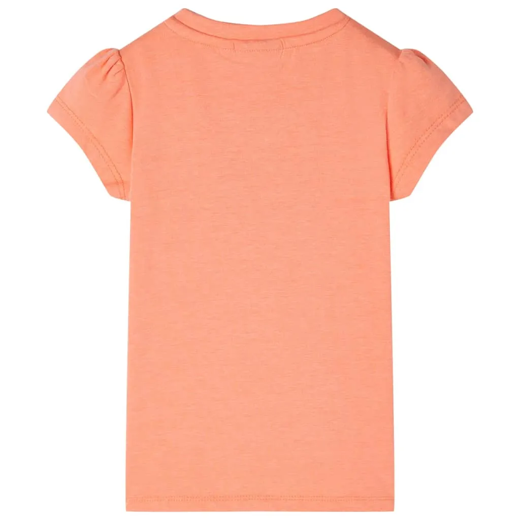 vidaXL Kinder-T-Shirt mit Flügelärmeln Neonorange 104 – Bild 2
