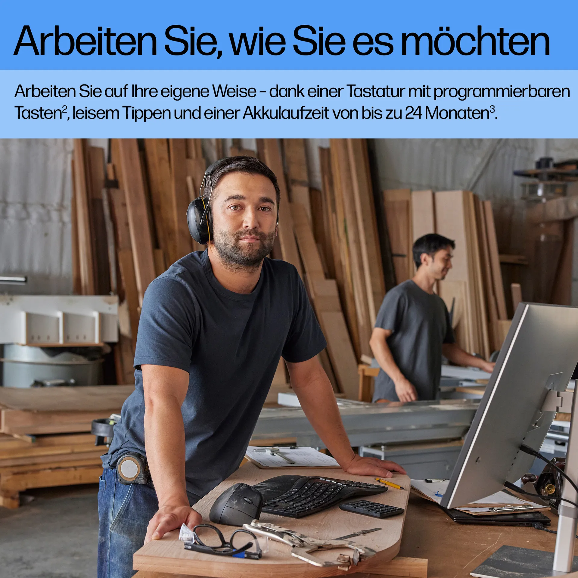 HP 960 Ergonomische Wireless-Tastatur – Bild 7