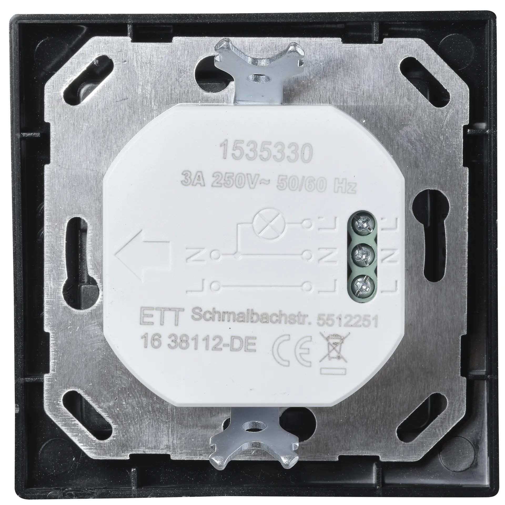 Unterputz IR Bewegungsmelder McPower ''Flair'' 160°, 750W, LED geeignet, anthrazit – Bild 4