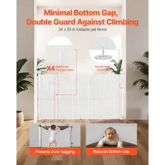 VEVOR einziehbares Babygitter 87 cm hoch, ausziehbar bis 140 cm breit, Gitter für Kinder oder Haustiere, Netzmaterial, einfach zu installieren, für Innentreppen Türen Flure Spielzimmer Weiß VEVOR einziehbares Babygitter 87 cm hoch, ausziehbar bis 140 cm breit, Gitter für Kinder oder Haustiere, Netzmaterial, einfach zu installieren, für Innentreppen Türen Flure Spielzimmer Weiß