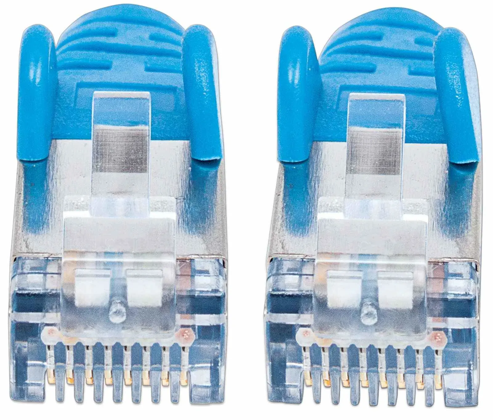 Intellinet Netzwerkkabel mit Cat6a-Stecker und Cat7-Rohkabel, S/FTP, 100% Kupfer, LS0H, 0,25 m, blau – Bild 3