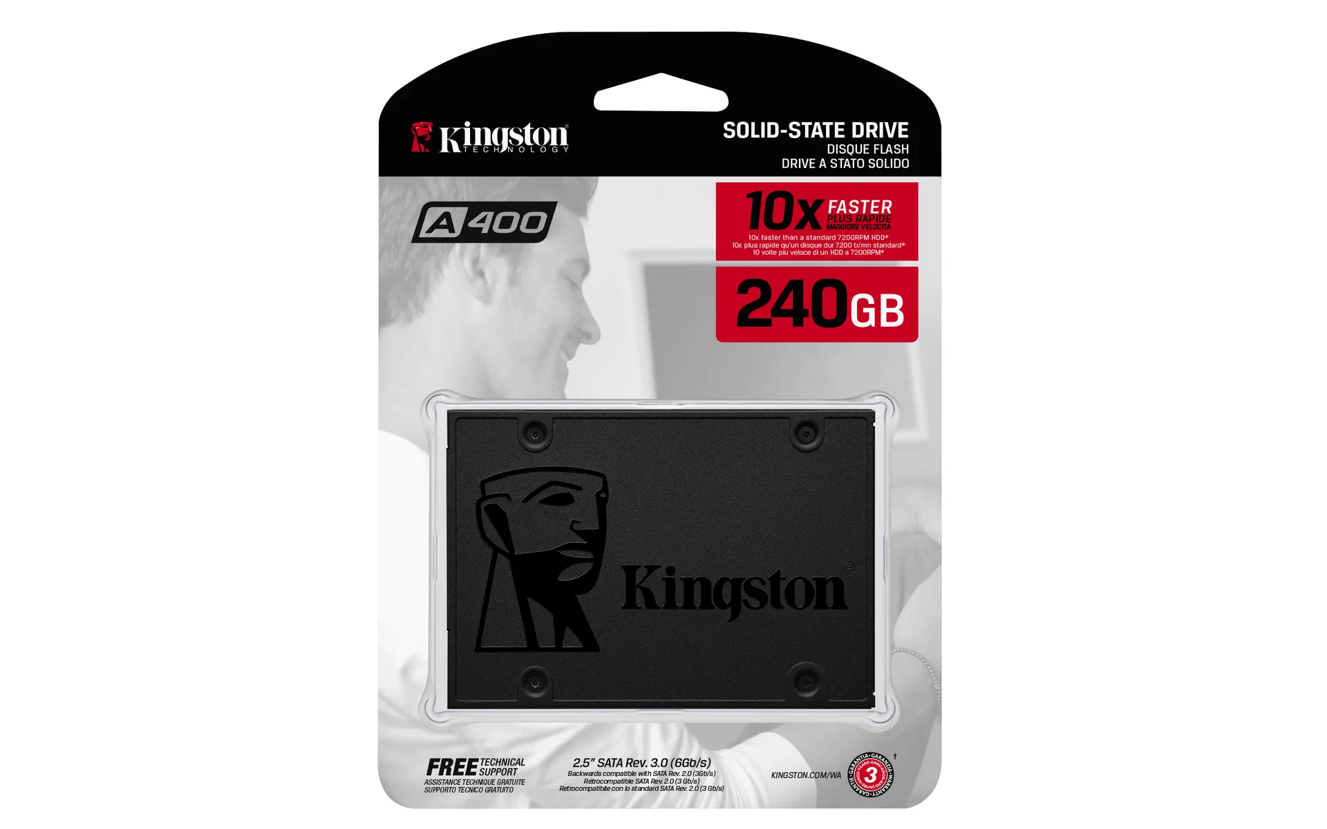 Kingston Technology A400 240 GB 2.5" Serial ATA III TLC – Bild 4