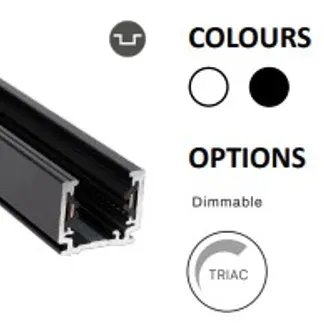 Powergear Mini 1PH 1 Schiene 230V, Weiß, 1 meter Powergear Mini 1PH 1 Schiene 230V, Weiß, 1 meter