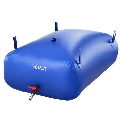 VEVOR Wasserspeicherblase, 330 L Wassersack mit Wasserhahn, Faltbarer & Tragbarer Wasserbeutel aus 1000D PVC, Wasserspeicher für Bewässerungssystem, Trockenheitsresistenz & Katastrophenfälle, Blau – Bild 9