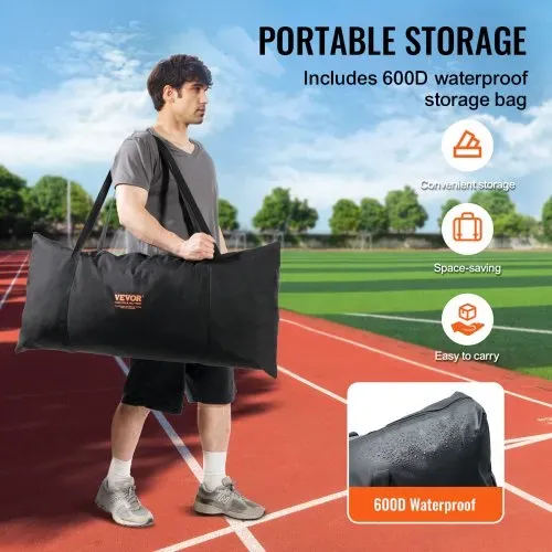 VEVOR Barrikaden-Backstop-Netz, Ballsport-Absperrnetz, 507 x 140 x 312 cm Tragbare Übungsausrüstung mit Tragetasche, Schutzschirm für Baseball, Softball, Fußball Training für den Garten – Bild 4