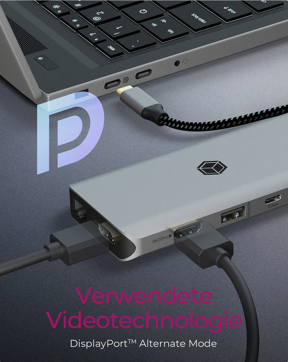 ICY BOX IB-DK4061-CPD, 12 zu 1 USB Type-C® Notebook DockingStation, 2x HDMI – Bild 5