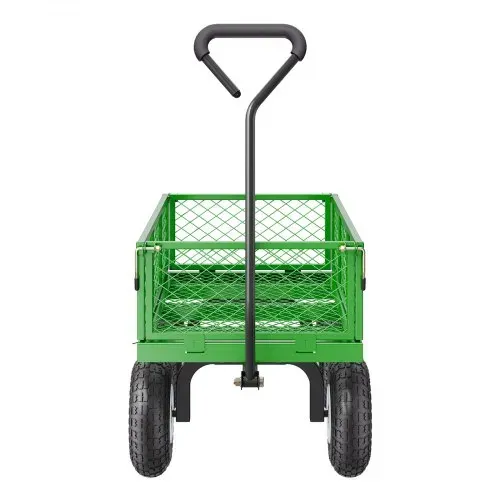 VEVOR Bollerwagen 300 kg, Transportwagen, Gartenwagen, Gerätewagen, Handwagen aus Metall für den Außenbereich mit Reifen, abnehmbaren Seitenteilen aus Netzmaterial & um 180° drehbarem Griff – Bild 10