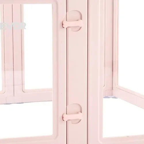 VEVOR Wurfkiste für Welpen, 1540x1000x600 mm, Welpenlaufstall, mit transparenten Fenstern und Schloss, pinken Rahmen, Hundelaufstall, Tierlaufstall, Hunde Wurfbox für mittelgroße Hunde – Bild 9