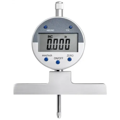 VEVOR Tiefenmesser, Digitaler Tiefmessschieber mit Messbereich 0–558,8 mm, Auflösung 0,01 mm, Präzise Einheitenumrechnung mit 4 Messspitzen, Tiefenmessgerät für Nuten, Stufen & Bohrungen – Bild 8