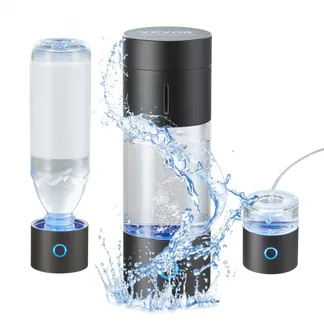 VEVOR Wasserstoff-Wasserflaschengenerator, tragbarer Wasserstoff-Wasserbereiter 230 ml, wasserstoffreiches Wasserionisationsgerät mit SPE-Technologie, mit Nasen-Inhalationsschlauch & Selbstreinigung VEVOR Wasserstoff-Wasserflaschengenerator, tragbarer Wasserstoff-Wasserbereiter 230 ml, wasserstoffreiches Wasserionisationsgerät mit SPE-Technologie, mit Nasen-Inhalationsschlauch & Selbstreinigung