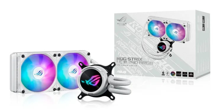 ASUS ROG Strix LC III 240 ARGB White Edition Prozessor Flüssigkeitskühlung 12 cm Weiß – Bild 7
