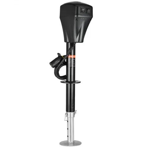 VEVOR Elektrischer Anhängerheber, 2267 kg, Wohnmobil-Anhängerstütze mit 7-poligem Stecker, manueller Kurbel & Wagenheberabdeckung, 255-860 mm Hub, für Anhänger, Wohnmobile & Wohnwagen, schwarz – Bild 8