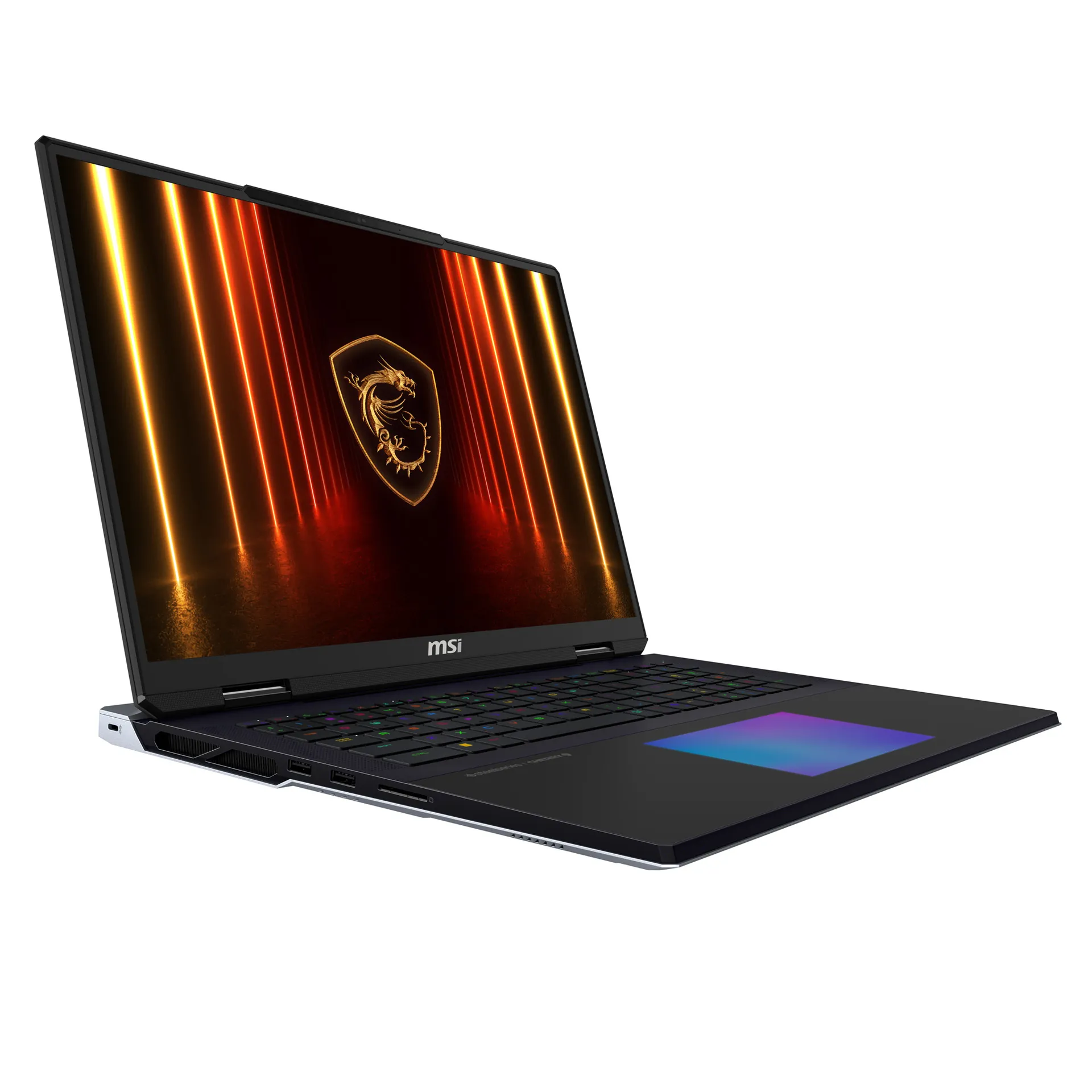 MSI Titan 18 HX AI A2XWIG-073 laptop Intel Core Ultra 9 285HX 45,7 cm (18") UHD+ 64 GB DDR5-SDRAM 6 TB SSD NVIDIA GeForce RTX 5080 Wi-Fi 7 (802.11be) Windows 11 Pro Schwarz – Bild 3