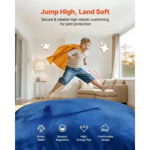 VEVOR Crashpad 150 x 150 cm, Kindermatte mit Schaumstoffblöcken & Waschbarem Bezug, Weiche Schaumstoff-Landezone, Fallschutzmatte, Ausstattung für Sinnesräume zum Springen Entspannen Spielen VEVOR Crashpad 150 x 150 cm, Kindermatte mit Schaumstoffblöcken & Waschbarem Bezug, Weiche Schaumstoff-Landezone, Fallschutzmatte, Ausstattung für Sinnesräume zum Springen Entspannen Spielen