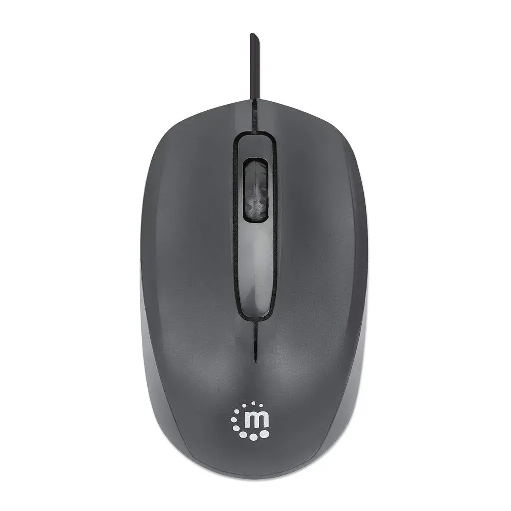 Manhattan 190190 Maus Büro Beidhändig USB Typ-A Optisch 1000 DPI – Bild 3