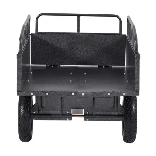 VEVOR Kippanhänger, 226,79 kg Fassungsvermögen, ATV-UTV-Transportanhänger 142x76x70 cm, Kippwagen mit 35,56 cm Reifen, Handzug oder Fußpedal, Hofanhänger für Rasenmähertraktoren – Bild 9