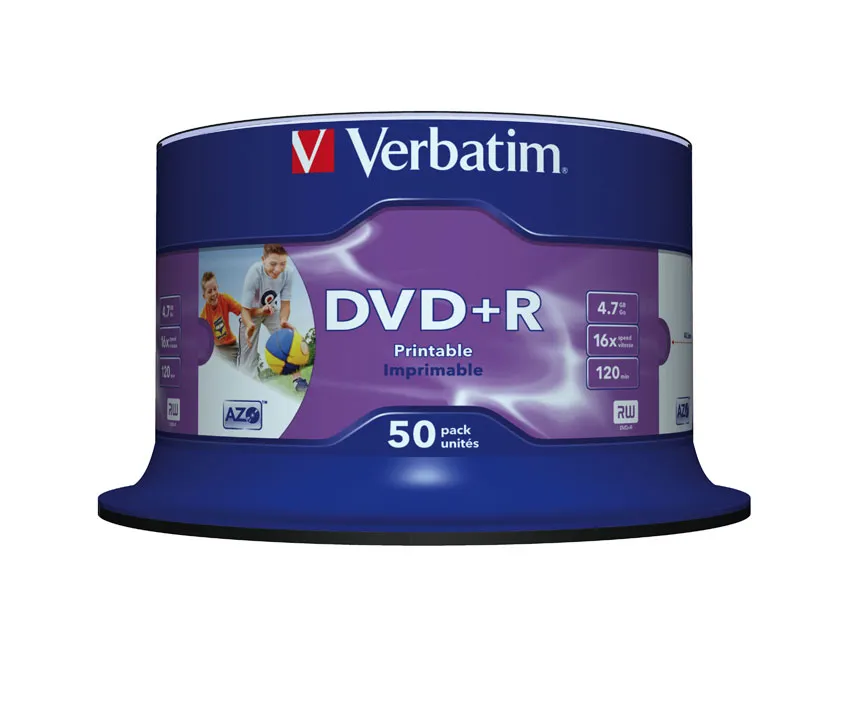 Verbatim DVD+R Wide Inkjet Printable No ID Brand 4,7 GB 50 Stück(e) Verbatim DVD+R Wide Inkjet Printable No ID Brand 4,7 GB 50 Stück(e)