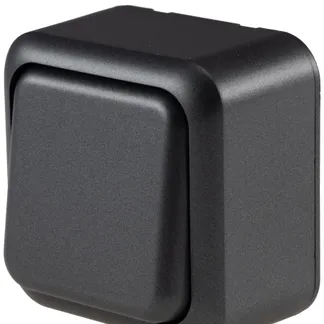 FASKO Wechsel-Schalter, AP, Anthrazit 250V~/ 10A, Aufputz, Schraubanschluss FASKO Wechsel-Schalter, AP, Anthrazit 250V~/ 10A, Aufputz, Schraubanschluss