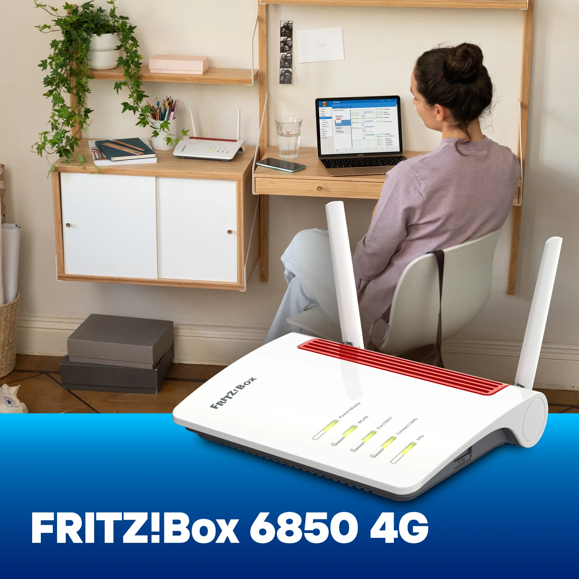 Box 6850 4G WLAN-Router Gigabit Ethernet Dual-Band (2,4 GHz/5 GHz) Weiß – Bild 5