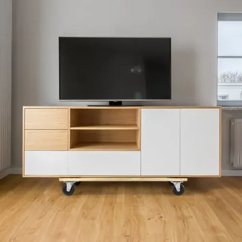 VEVOR Möbelwagen, Möbelwagen, 4 Räder, tragbare bewegliche Rollen, robust, ineinandergreifend, klein, flach, für schwere Möbel, 2 Stück, 40,6 x 27,9 cm, 227,8 kg Kapazität, schwarz – Bild 7