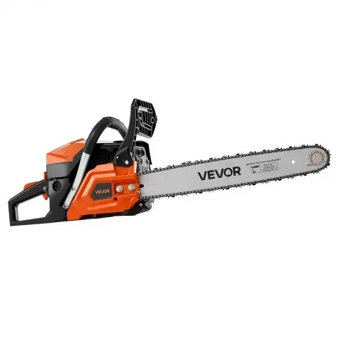 VEVOR Benzin Kettensäge 52ccm 457,2mm Motorsäge 2kW 2-Takt Motorkettensäge, für Holzarbeiten, Baumschnitt Rodungsarbeiten, 11.500 U/min, Drehzahl-Synchronisierter Choke, Rutschfester Griff, zwei Tanks – Bild 9