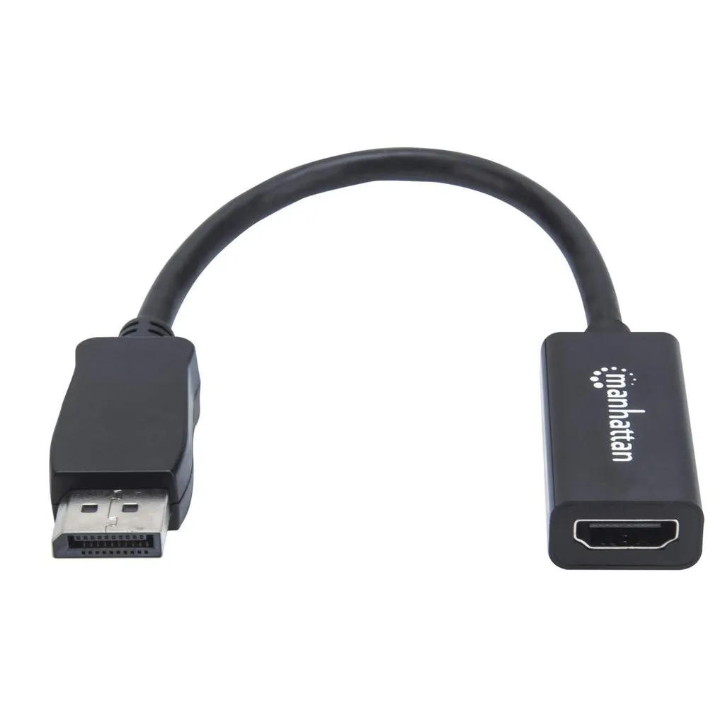 Manhattan Passiver DisplayPort auf HDMI-Kabeladapter, DisplayPort-Stecker auf HDMI-Buchse, 1080p@60Hz, schwarz – Bild 3