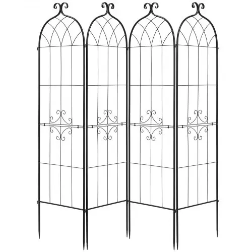 VEVOR Rankgitter, 180x52,5 cm 4er-Pack, Metall Rankhilfe mit Pulverbeschichteter Oberfläche & Verriegelungsmechanismus, Kletterhilfe, Garten Spalier, Pflanzengitter für Blumen, Gemüse & Rosen – Bild 10