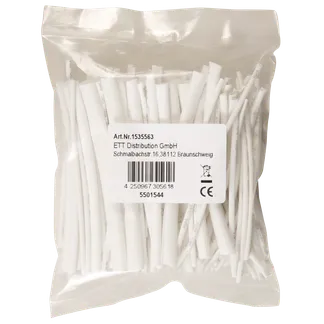 Schrumpfschlauch-Set McPower, 100-teilig in Sortimentsbeutel, weiß Schrumpfschlauch-Set McPower, 100-teilig in Sortimentsbeutel, weiß